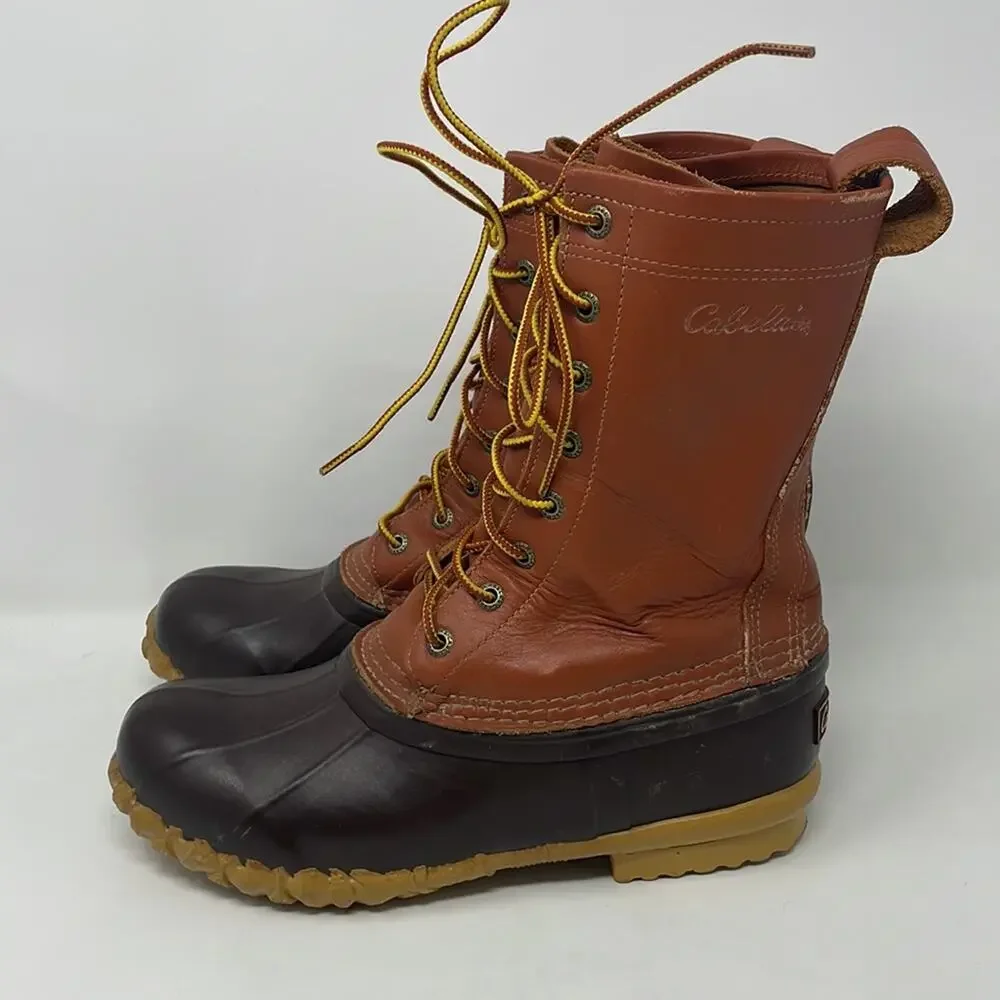 Cabela’s steel shank tall waterproof duck boot men’s 8
